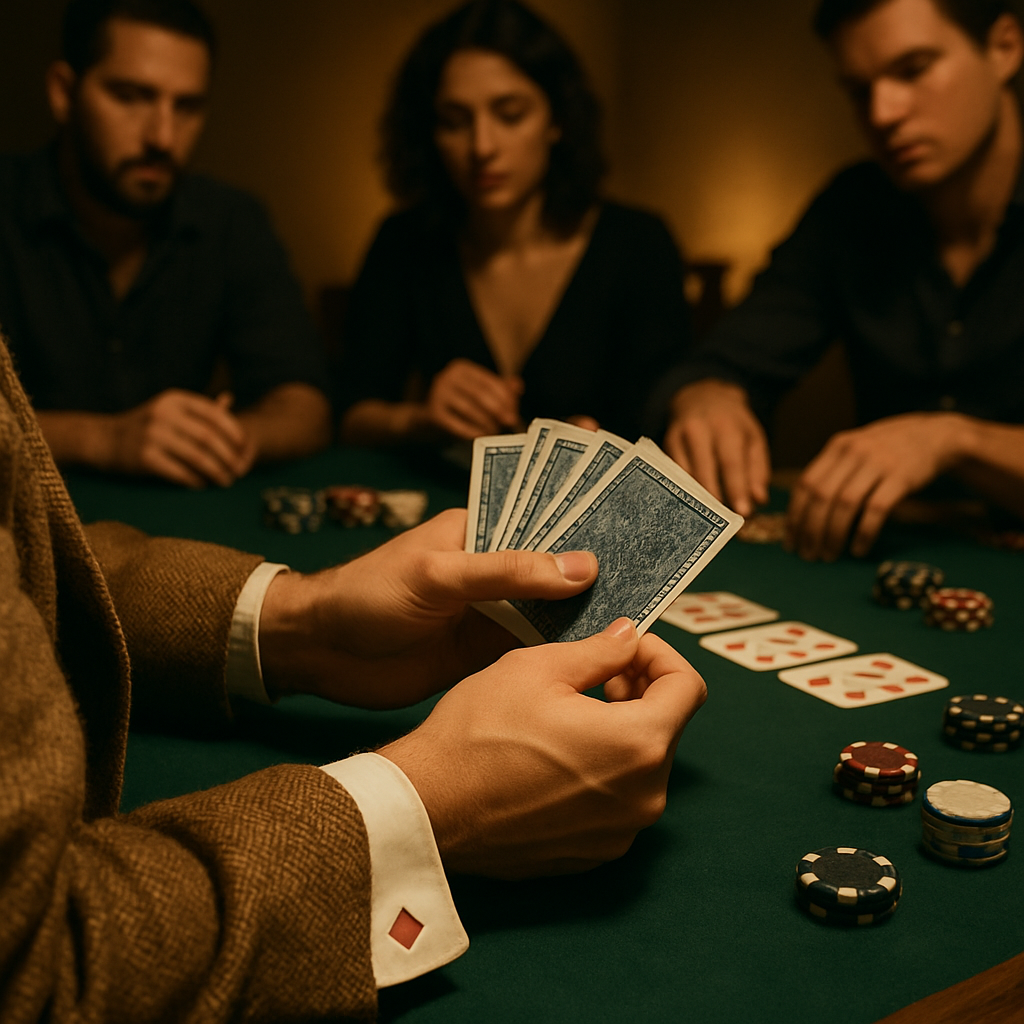 Visual cue for ace up your sleeve — meaning 1
