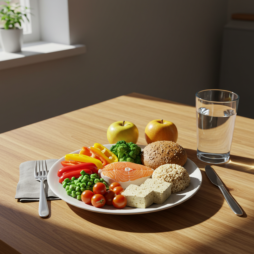 Visual cue for balanced diet