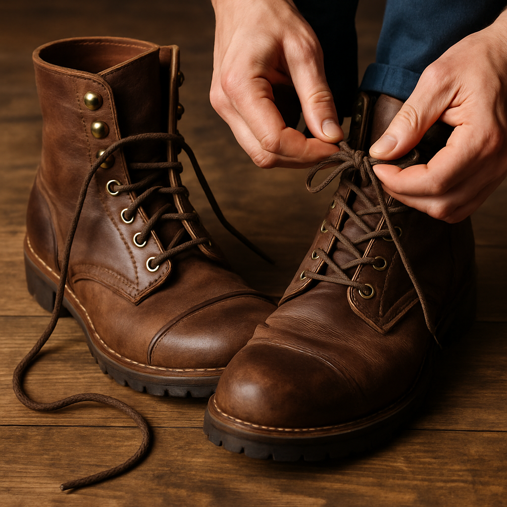 Visual cue for bootlace — meaning 1