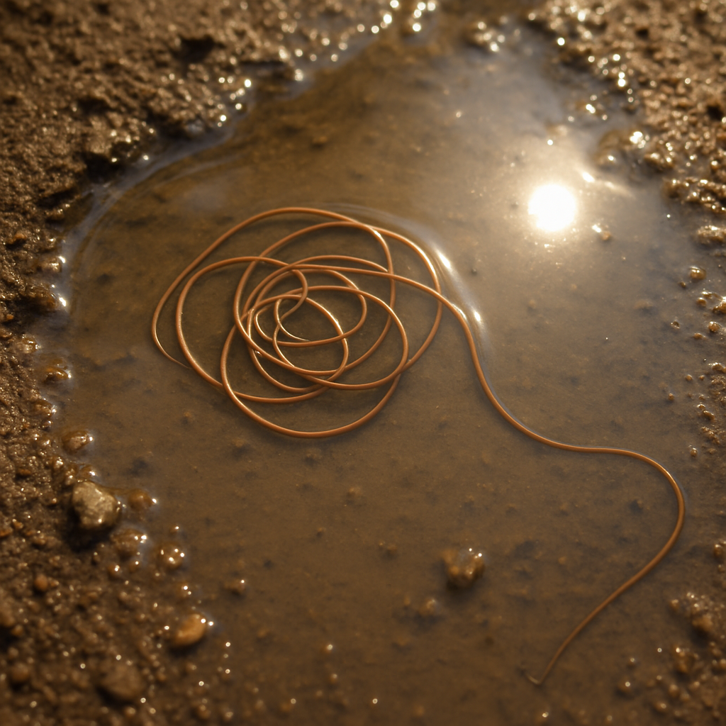 Visual cue for bootlace worm — meaning 1