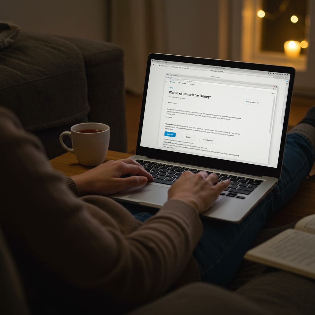 Visual cue for browse the web