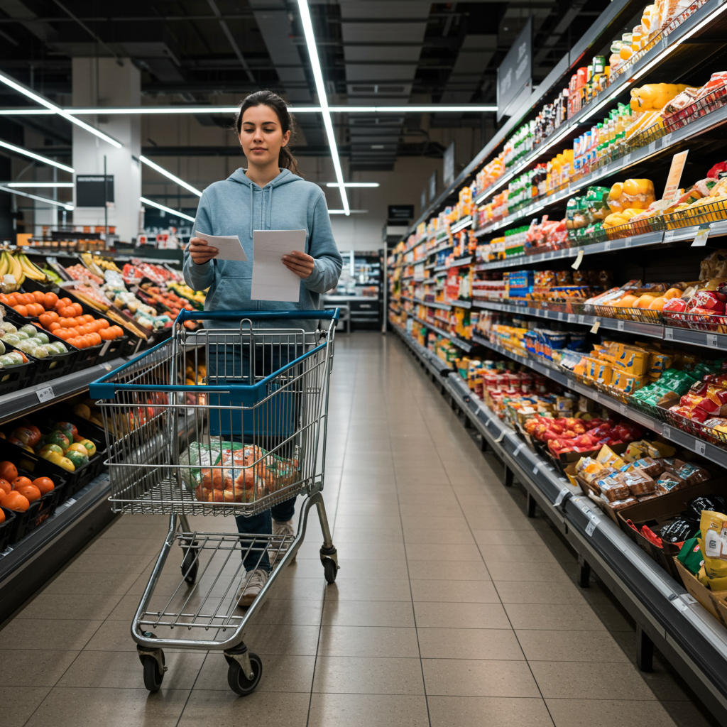 Visual cue for buy groceries
