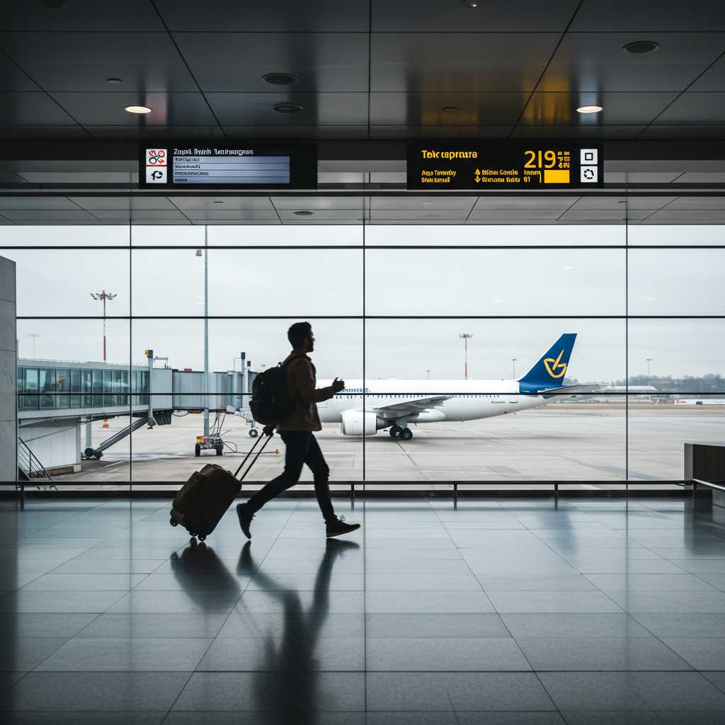Visual cue for catch a flight