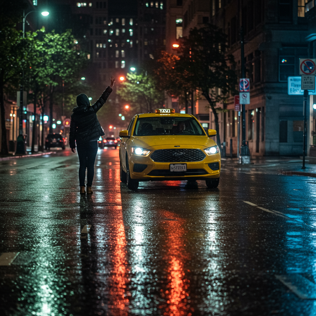Visual cue for catch a taxi