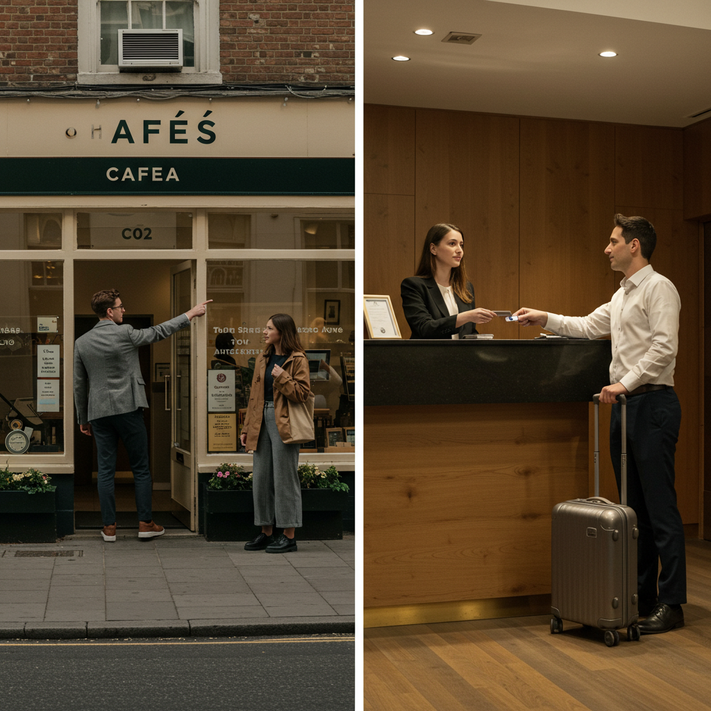 Visual cue for check out