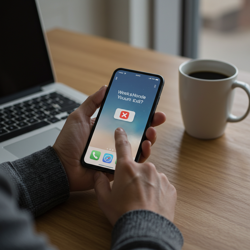 Visual cue for close an app