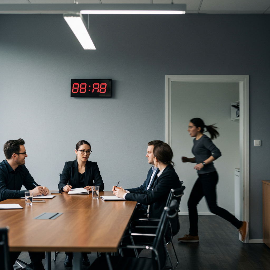 Visual cue for come late