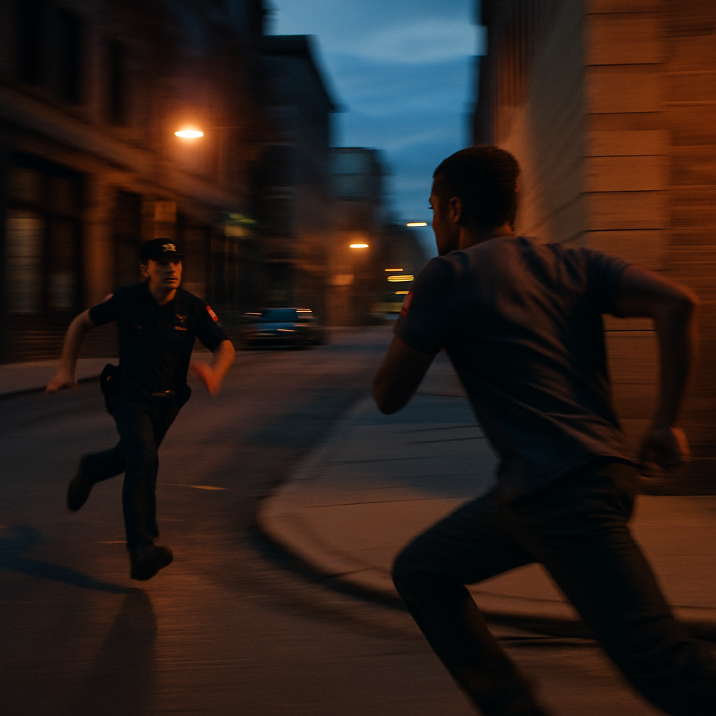 Visual cue for do a runner — meaning 1
