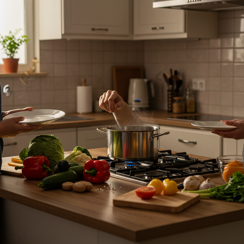 Visual cue for do the cooking