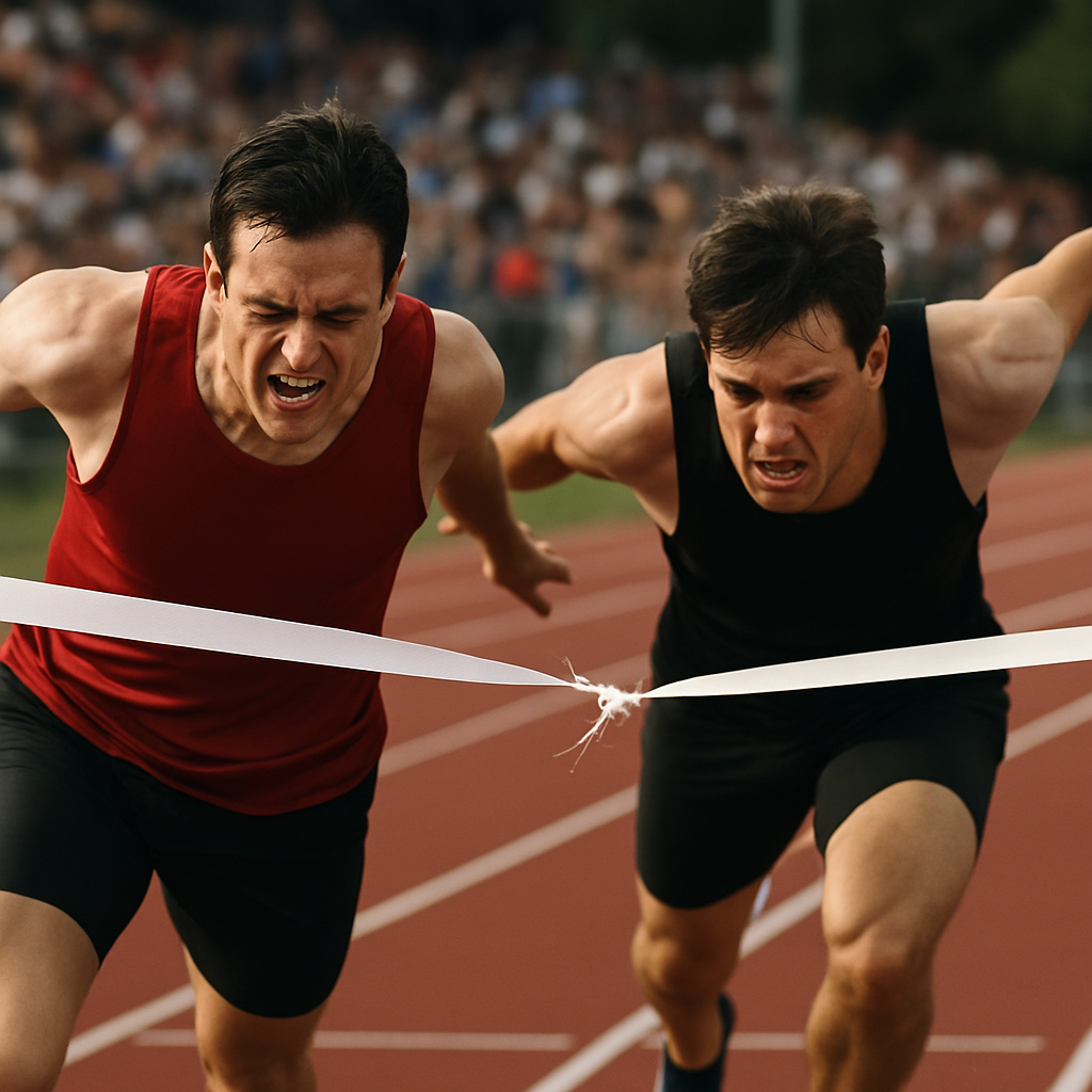 Visual cue for down to the wire — meaning 1