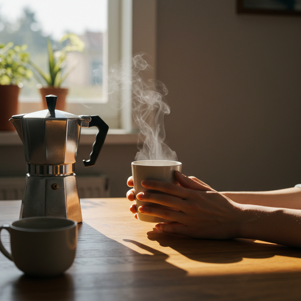 Visual cue for drink coffee