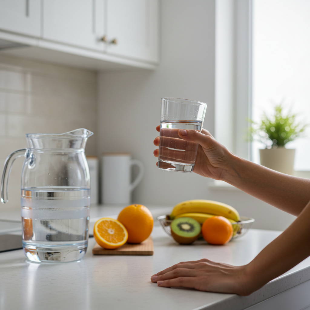 Visual cue for drink water