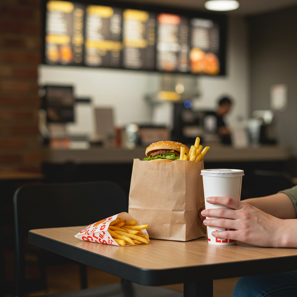 Visual cue for fast food