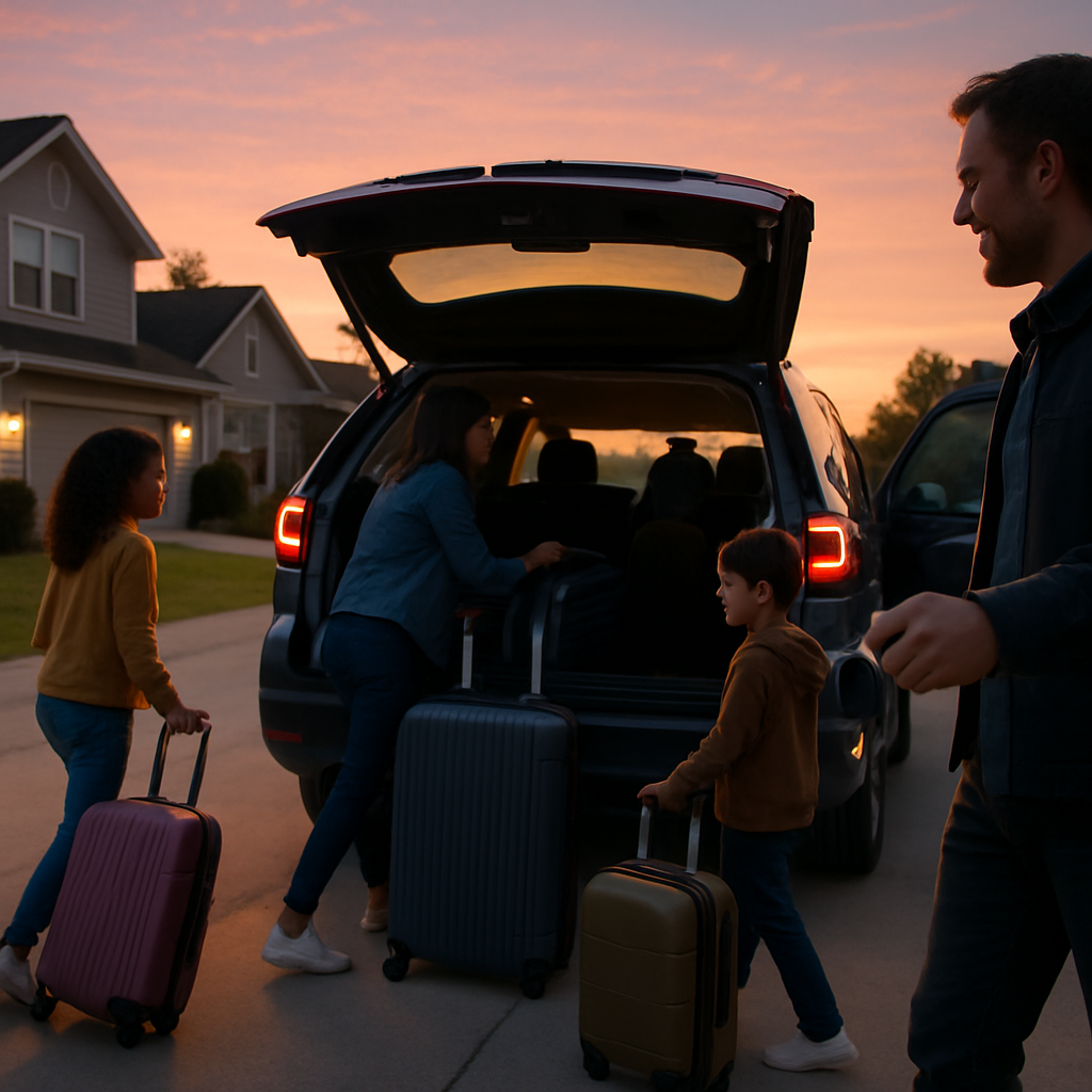 Visual cue for get the show on the road — meaning 2