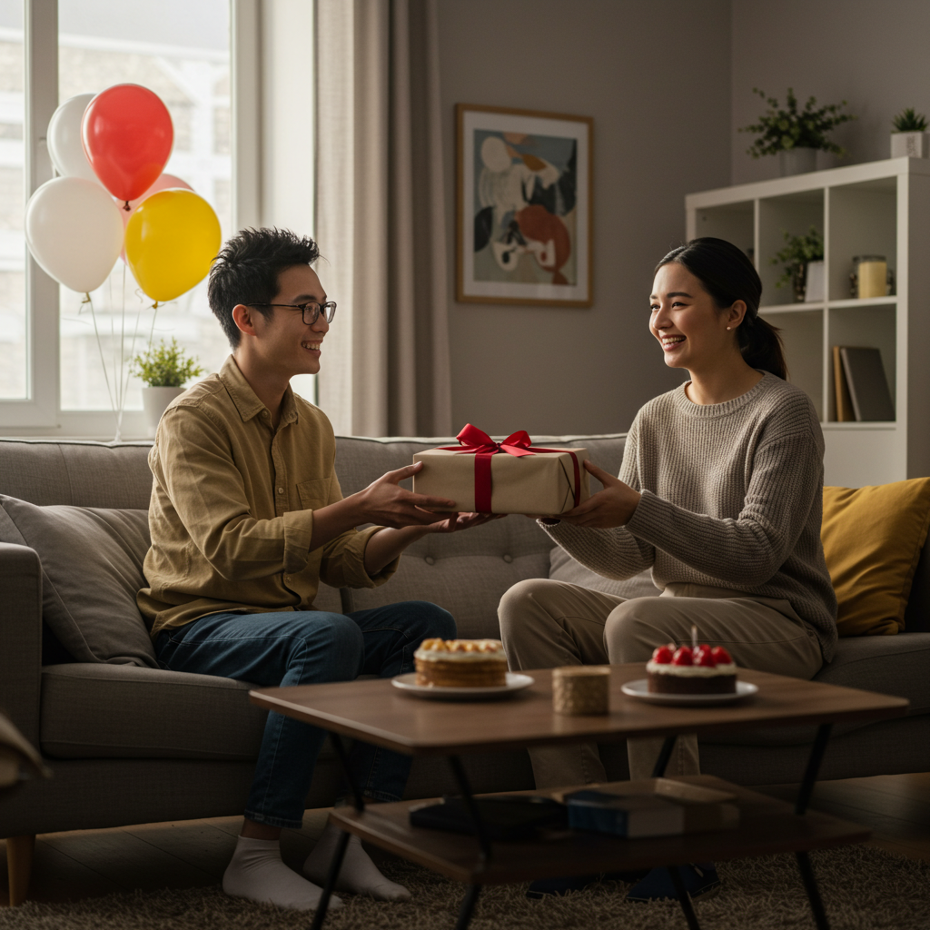 Visual cue for give a gift