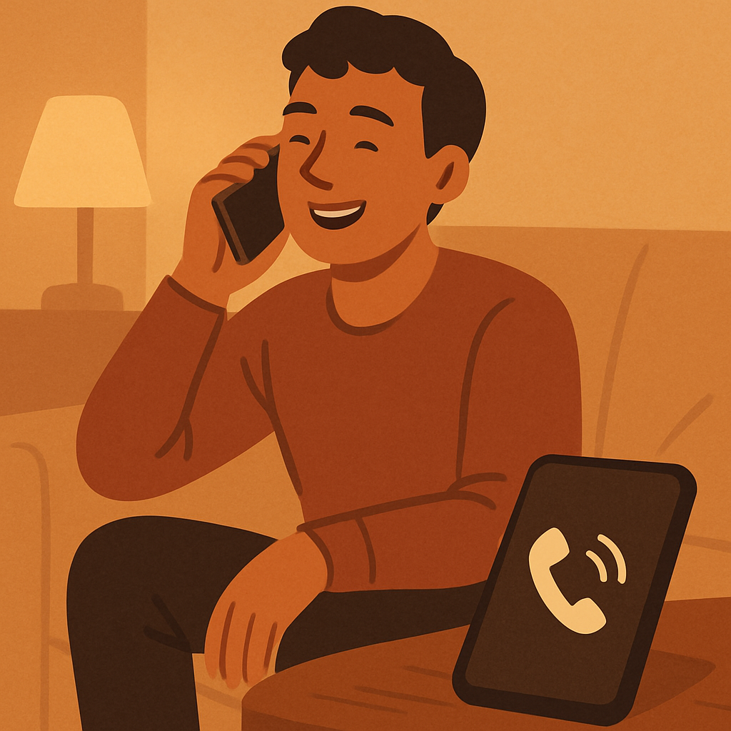 Visual cue for give someone a bell — meaning 1