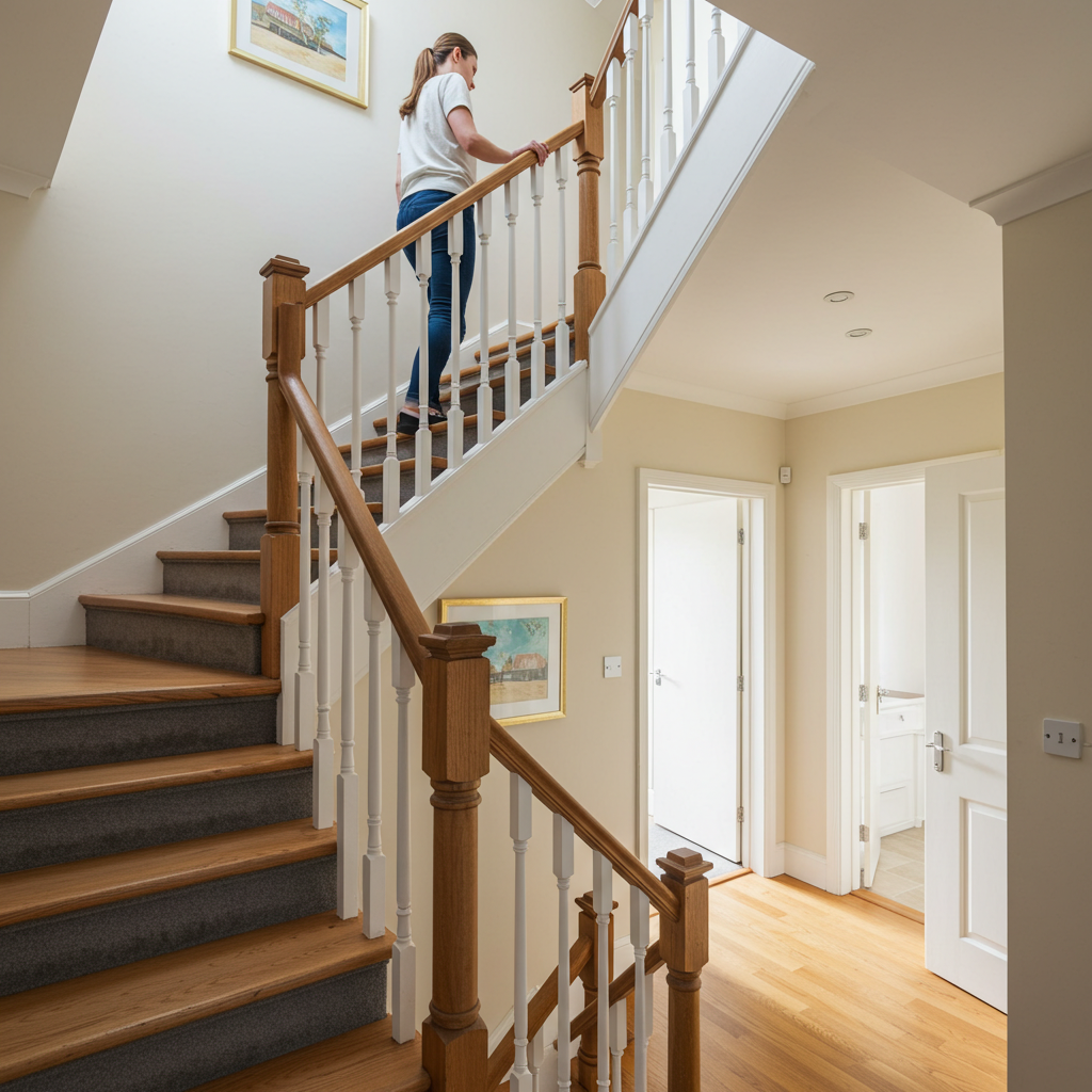 Visual cue for go downstairs