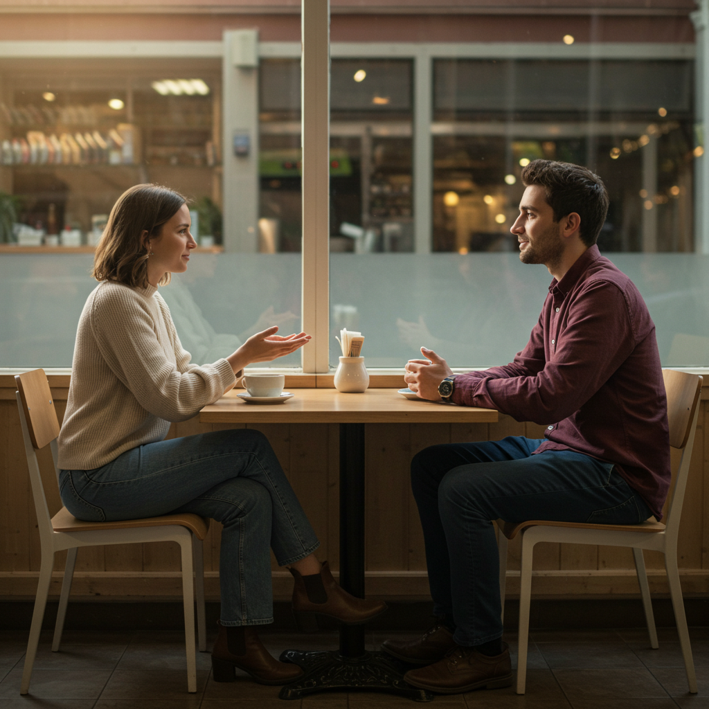 Visual cue for have a conversation