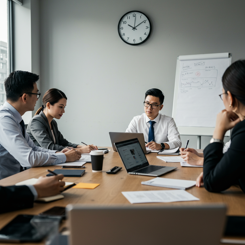 Visual cue for have a meeting