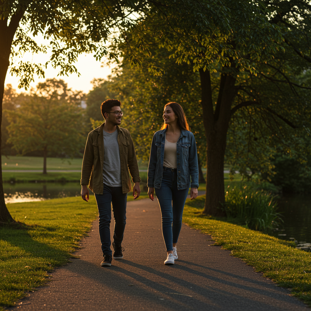 Visual cue for have a walk