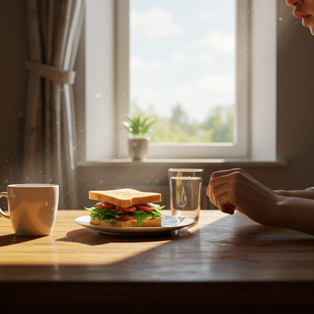 Visual cue for have lunch