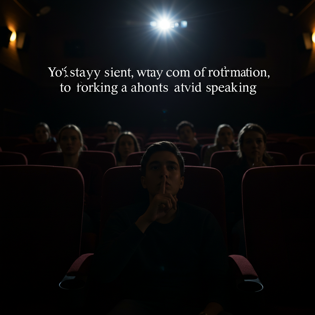 Visual cue for keep quiet