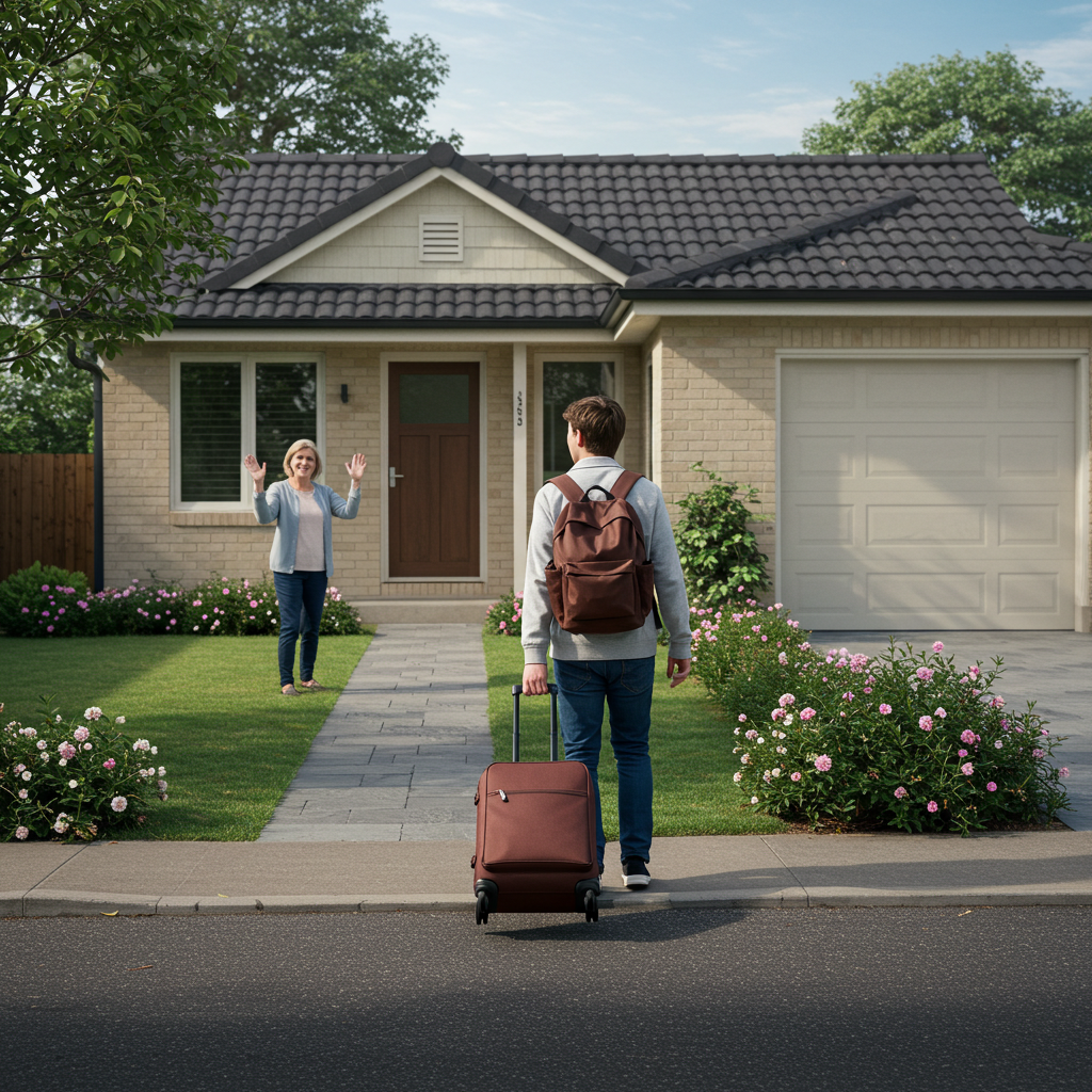Visual cue for leave home