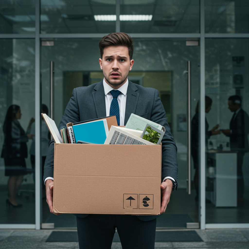 Visual cue for lose a job