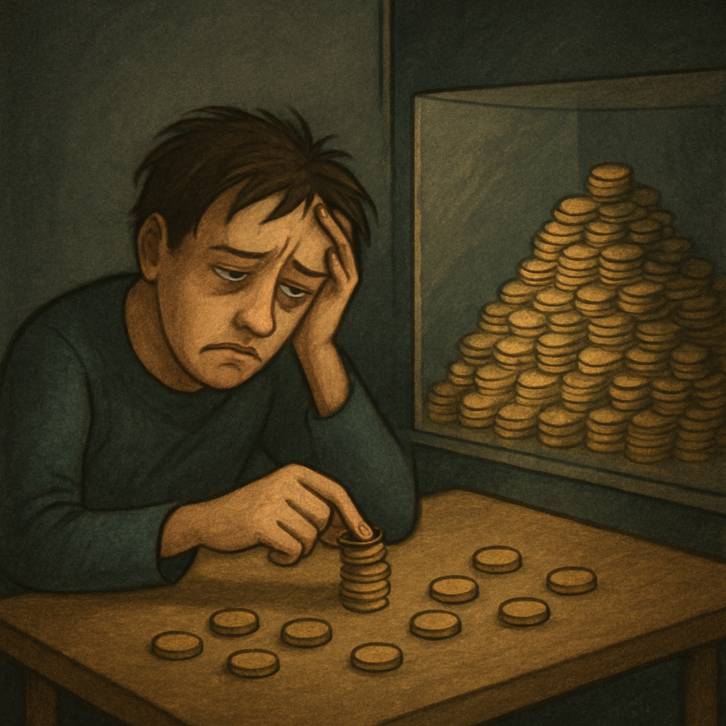 Visual cue for mug's game — meaning 1