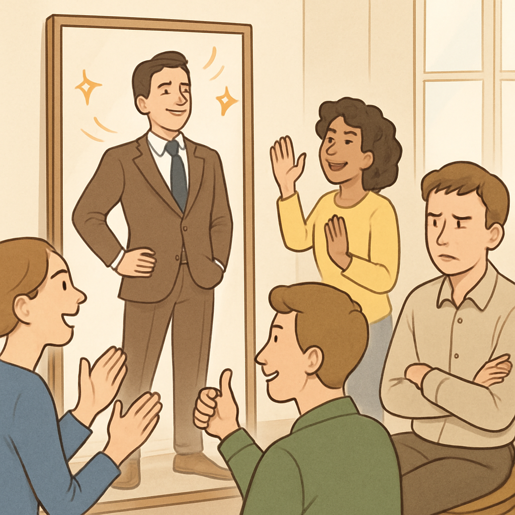 Visual cue for narcissism — meaning 1