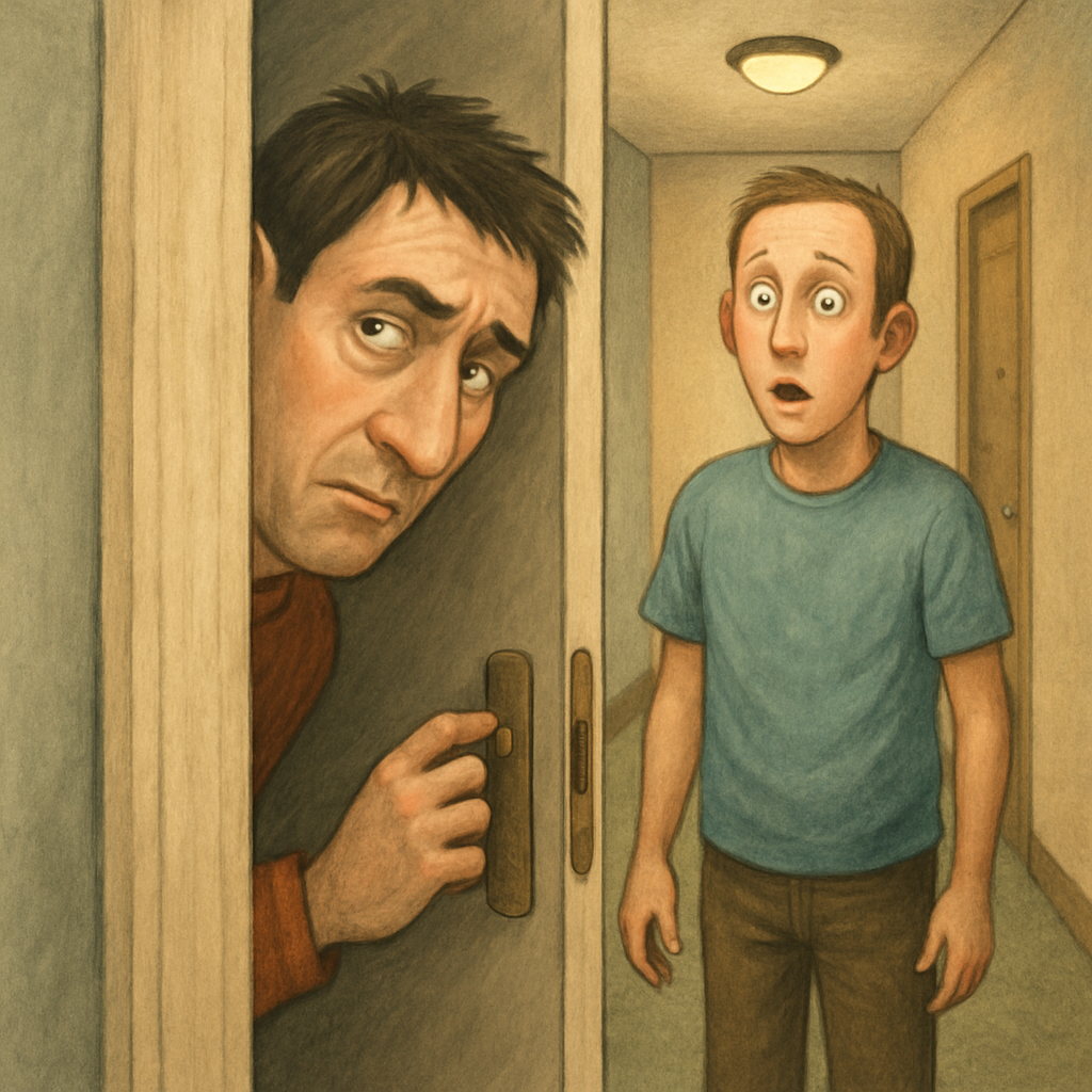 Visual cue for nosy — meaning 1