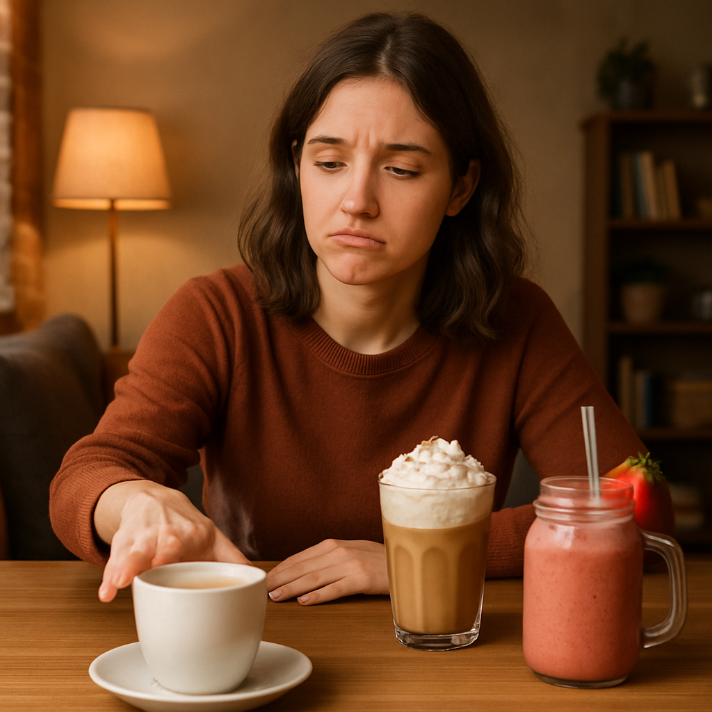 Visual cue for not my cup of tea — meaning 1