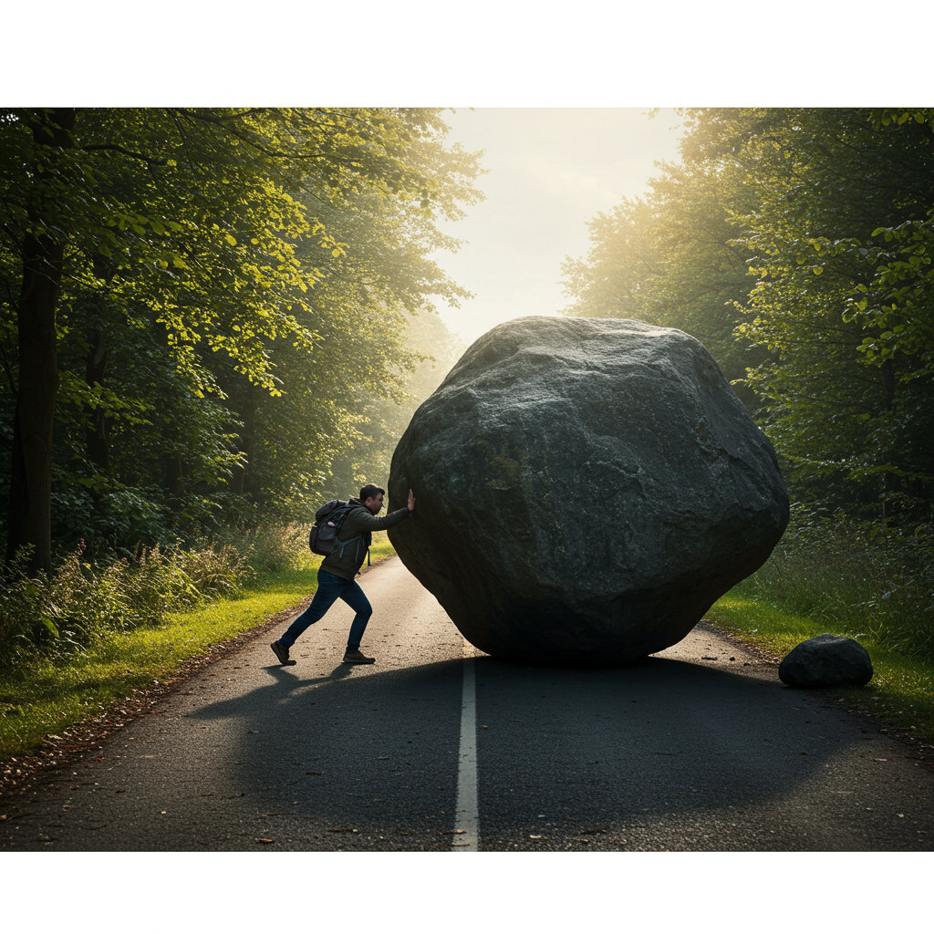 Visual cue for overcome a problem