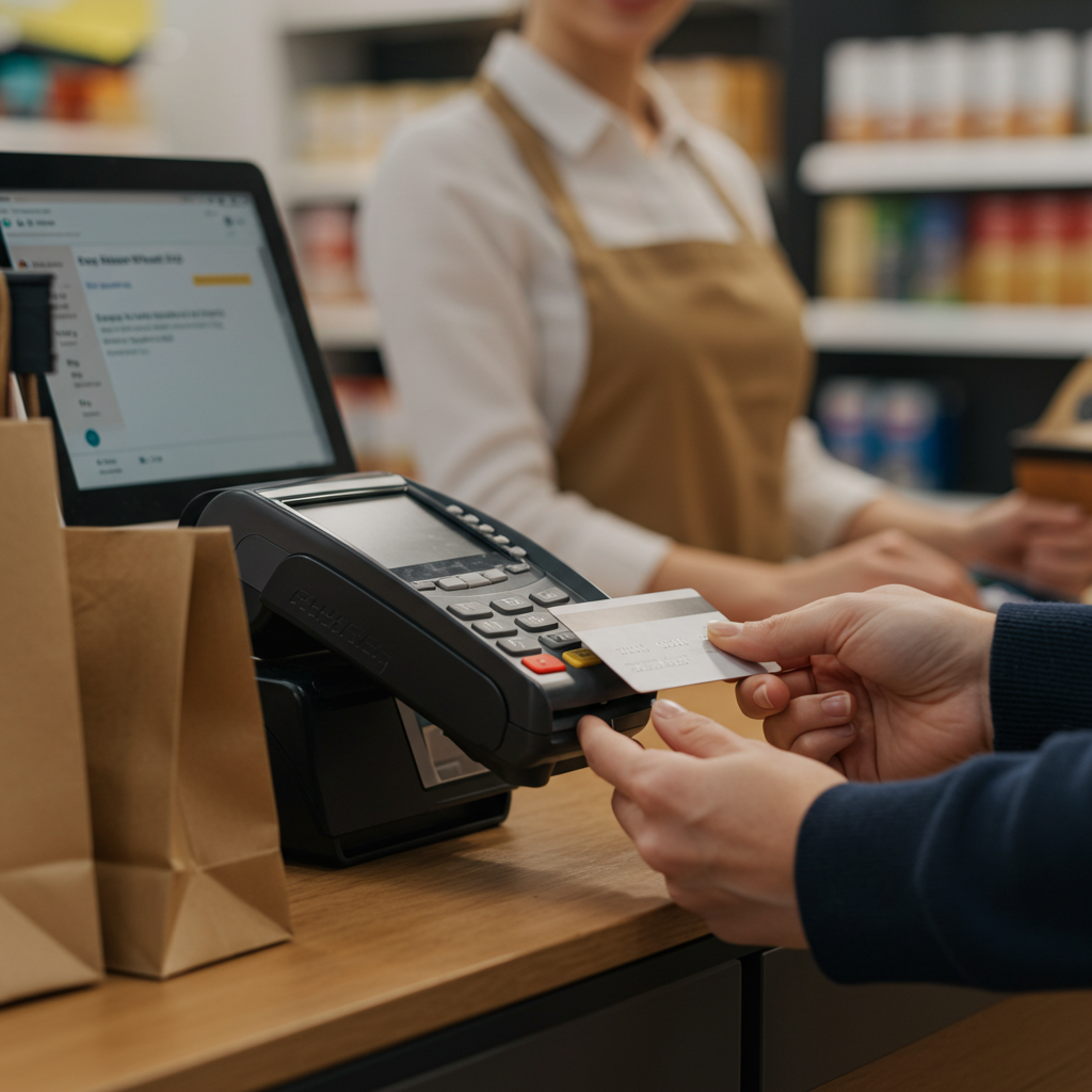Visual cue for pay by card