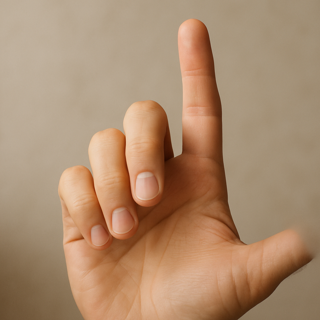 Visual cue for pinky