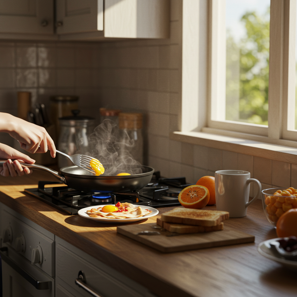 Visual cue for prepare breakfast