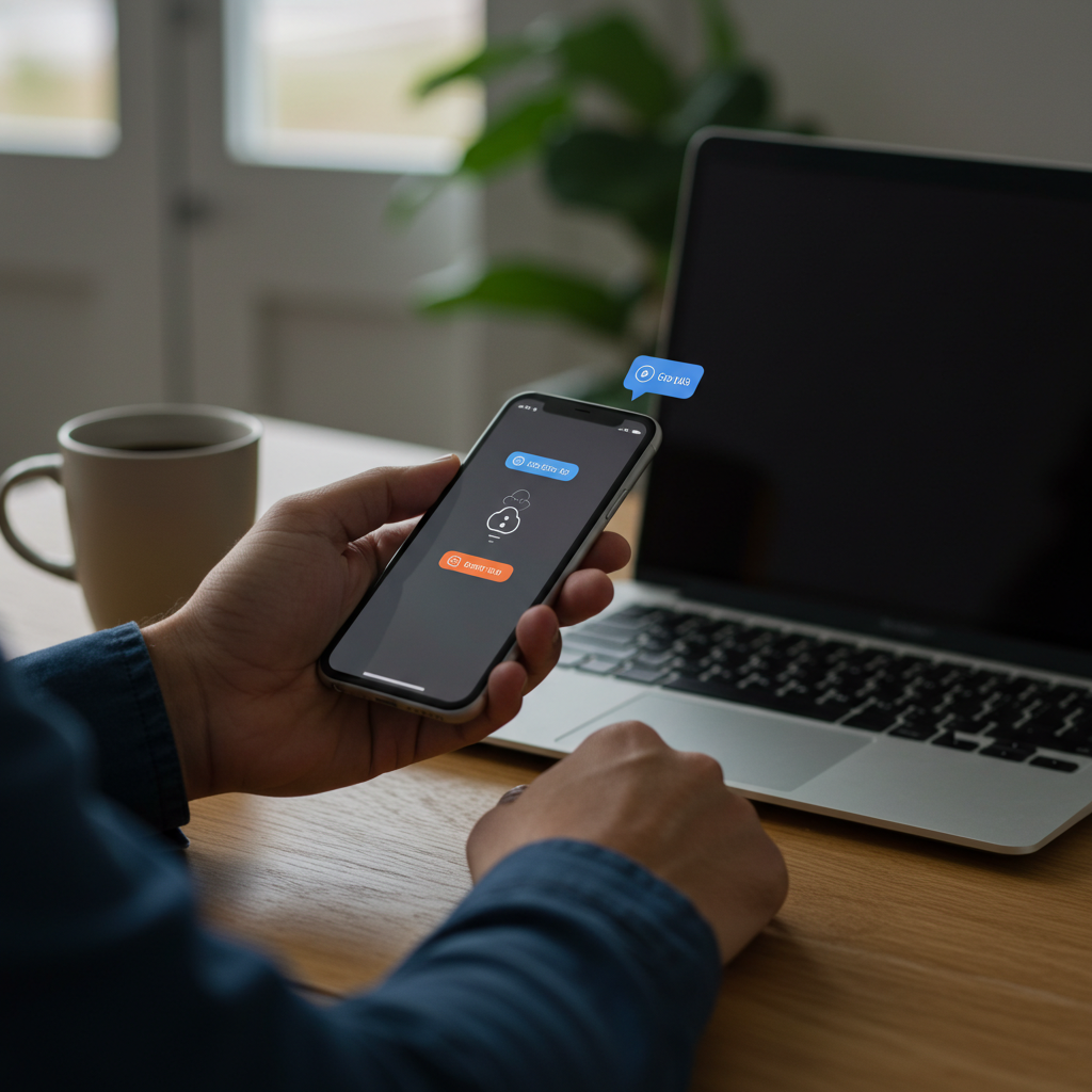 Visual cue for receive a notification