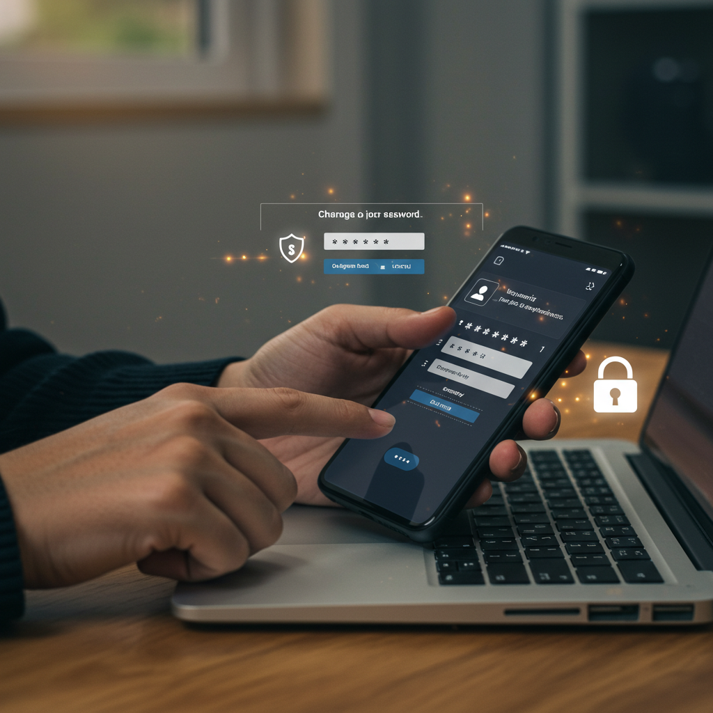 Visual cue for reset a password