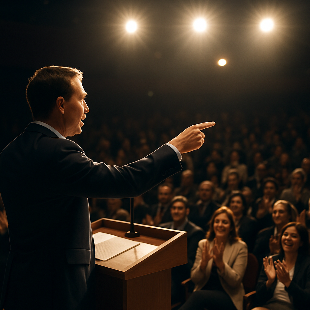 Visual cue for rhetoric — meaning 1