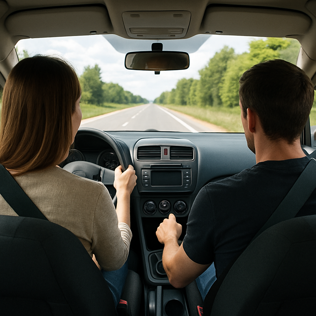 Visual cue for ride shotgun — meaning 1