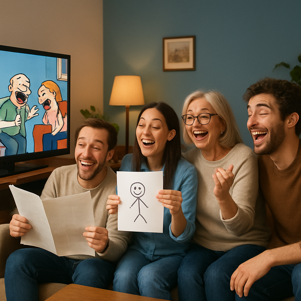 Visual cue for satire — meaning 2