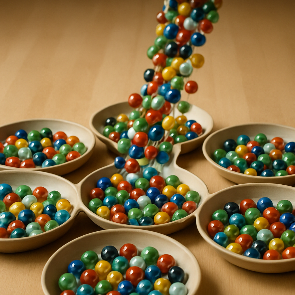 Visual cue for scatter into — meaning 2