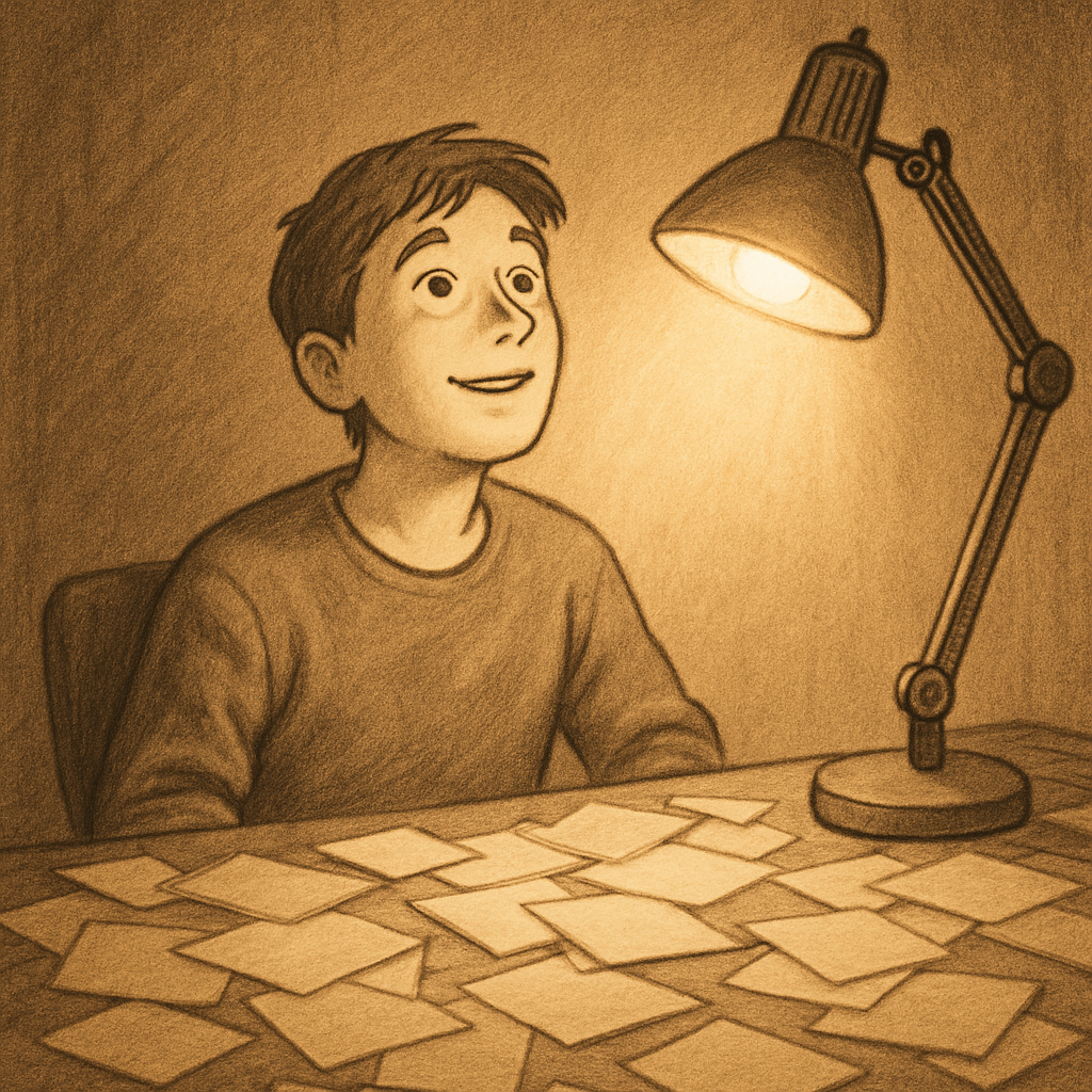 Visual cue for see the light — meaning 1