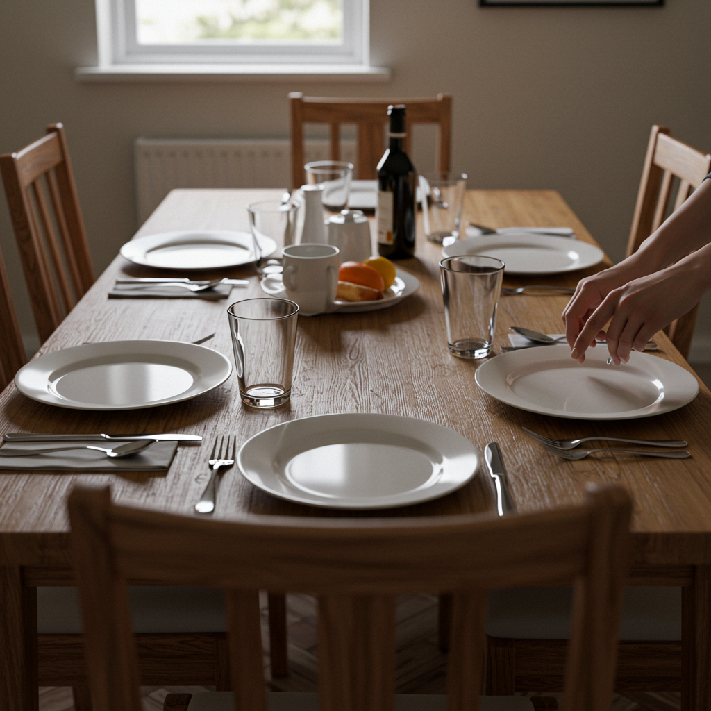 Visual cue for set the table