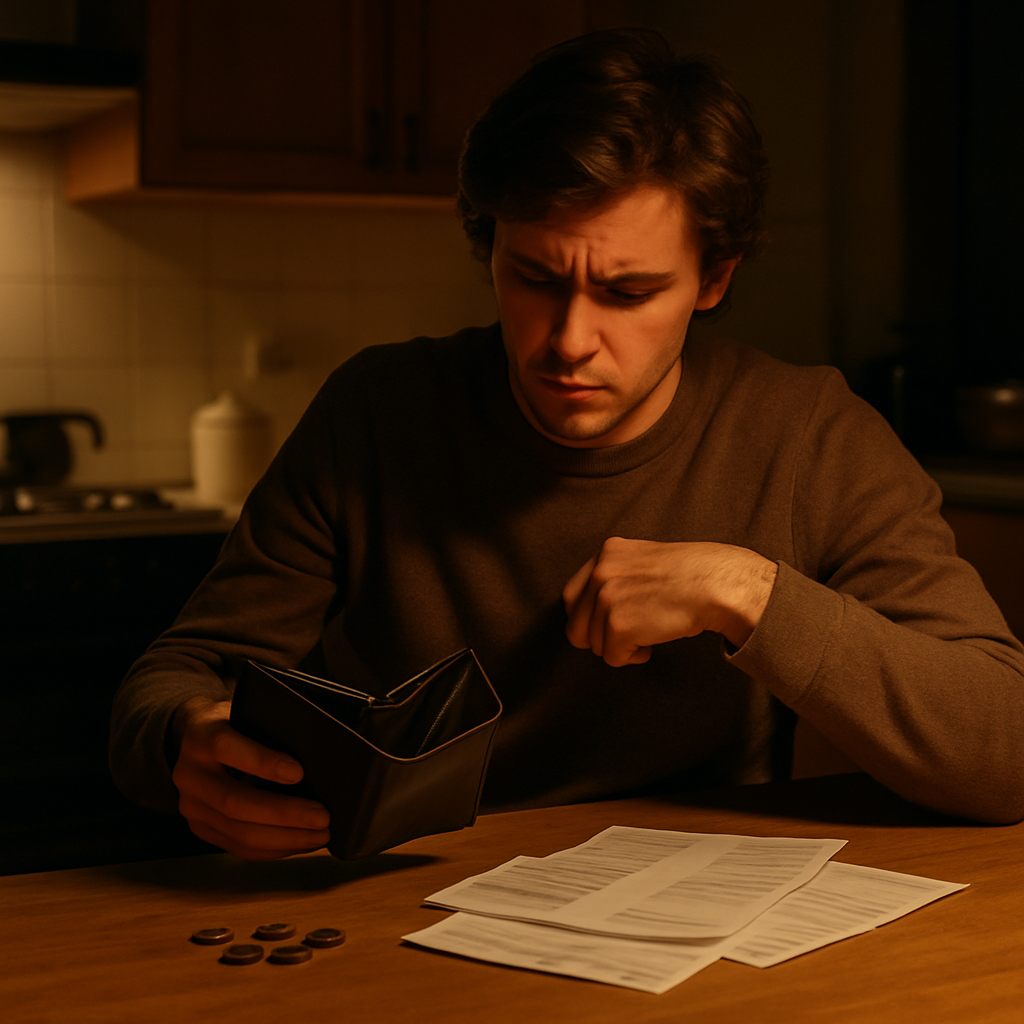 Visual cue for skint — meaning 1