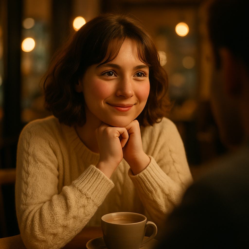 Visual cue for smitten — meaning 1