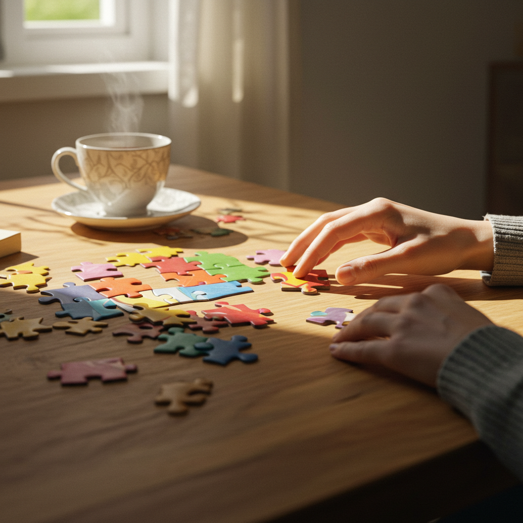 Visual cue for solve a puzzle