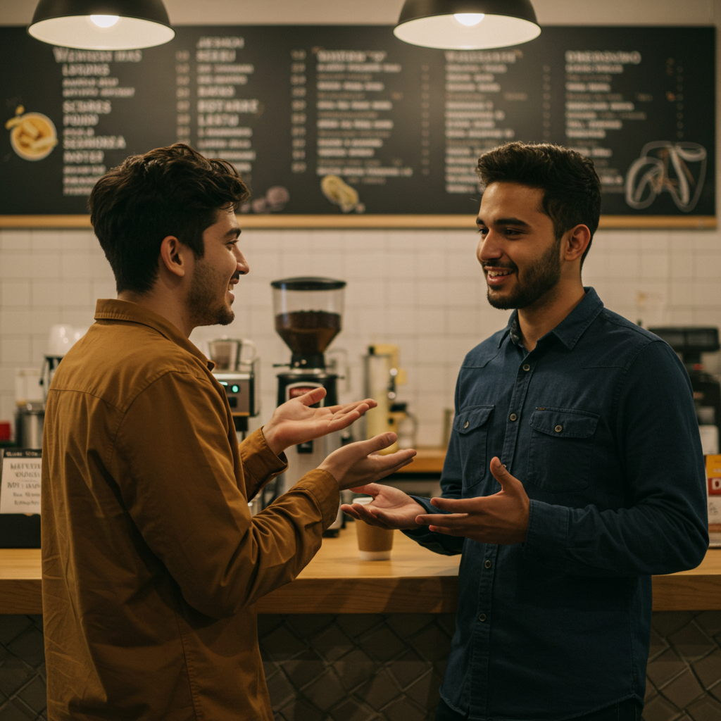 Visual cue for start a conversation