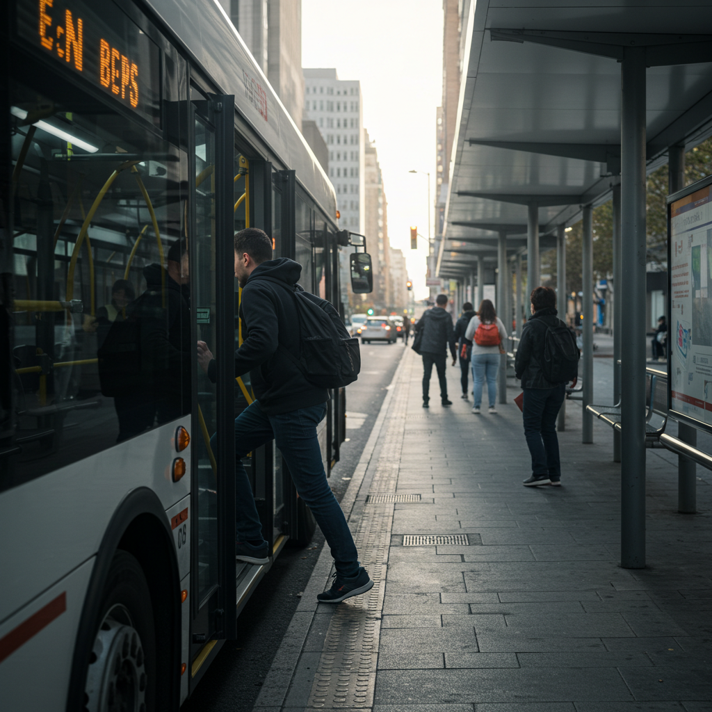 Visual cue for take the bus