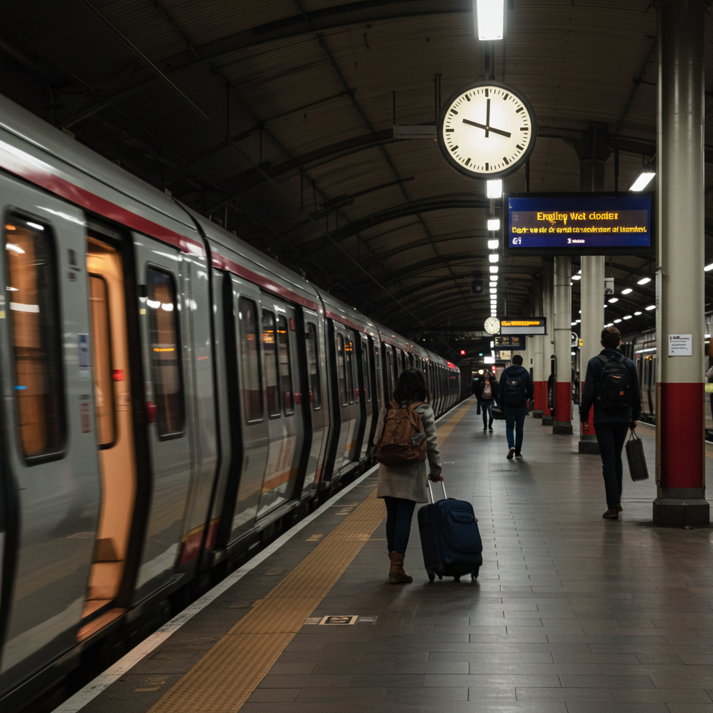 Visual cue for take the train